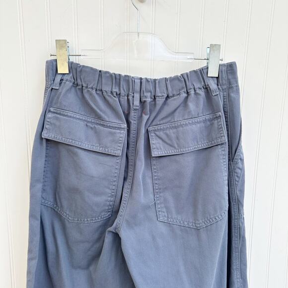 Xirena Morleigh Twill Pants Blue Storm Wide Leg Utility Trousers Size L NWT - Picture 7 of 9